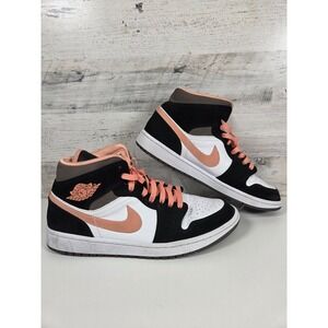 Nike Womens Air Jordan 1 Mid SE DH0210-100 White Basketball Shoes Sneakers Sz 12